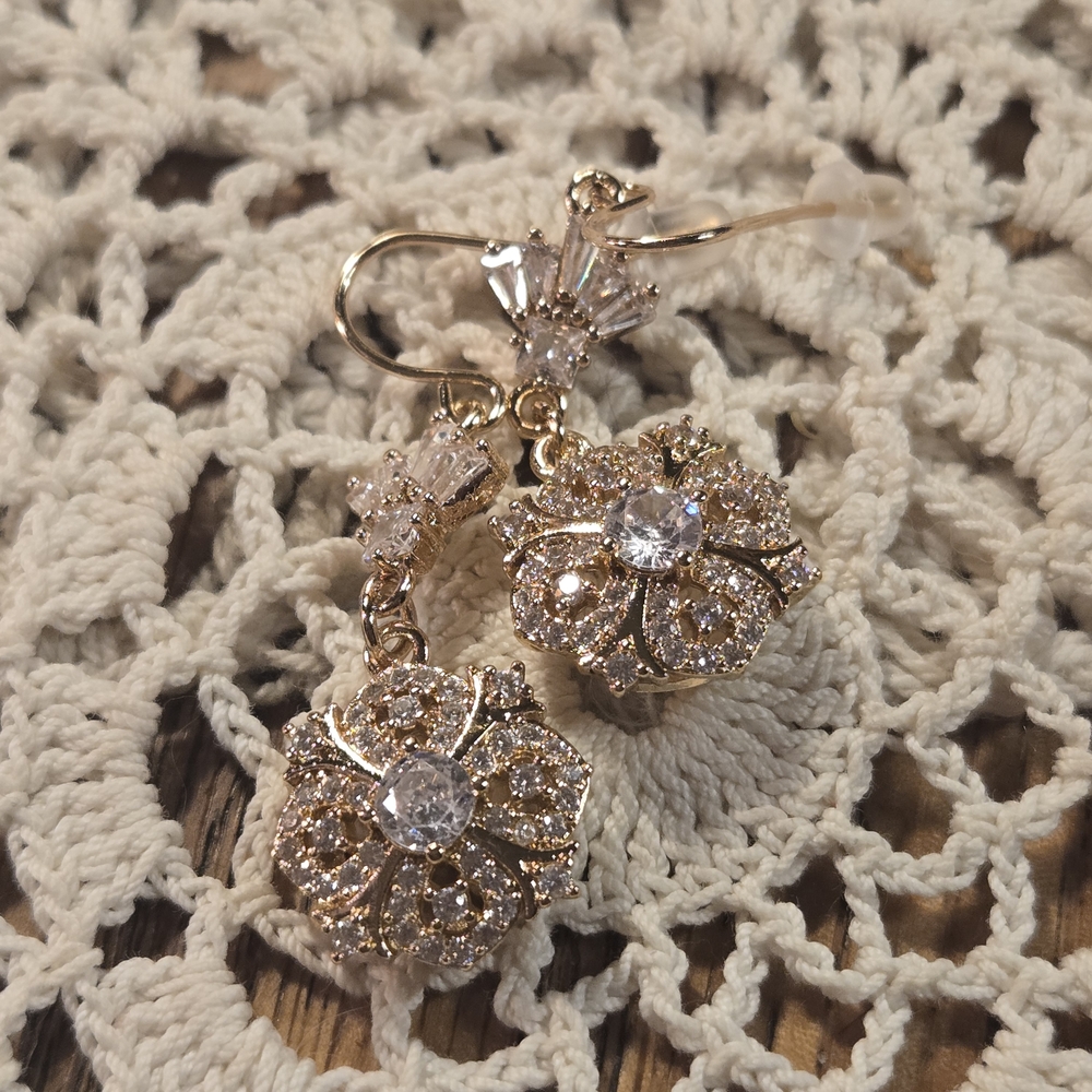 Elegant Gold and Silver Earrings